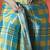 Blue satin checked digital printed saree ready to wear saree