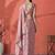 Peach ready to wear checked digital printed saree
