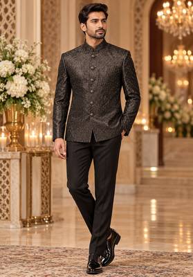 Black jodhpuri bandhgala ethnic wear 1