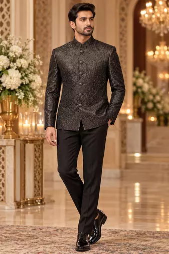 Black jodhpuri bandhgala ethnic wear