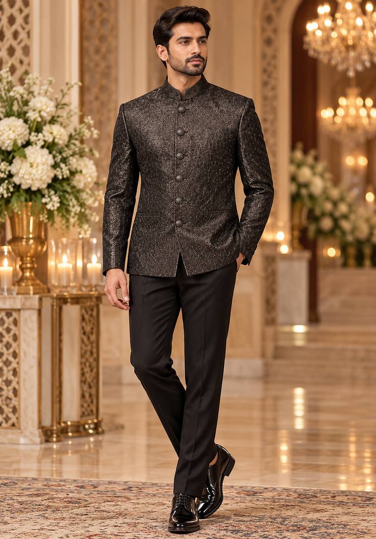 Black jodhpuri bandhgala ethnic wear