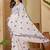 White embroidered chiffon saree
