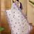 White embroidered chiffon saree