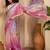 Purple ombre embroidered sarees with scallop border tassels & blouse piece