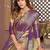 Purple zari art silk designer dharmavaram saree