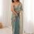 Blue embellished zari tissue designer saree