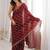 Maroon embellished zari tissue heavy work saree