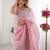 Pink tissue silk sequence embroideried border blouse piece & sarees