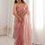 Pink embellished zari tissue saree