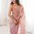 Pink embellished zari tissue saree