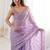 Lavender embellished zari tissue designer saree