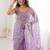 Lavender embellished zari tissue designer saree