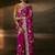 Rani pink zari organza with gotta patti  aari work designer saree