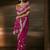 Rani pink zari organza with gotta patti  aari work designer saree