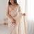 Cream embellished zari tissue designer saree