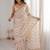 Cream embellished zari tissue designer saree