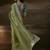 Sage green zari organza with gotta patti  aari work designer saree