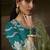 Sage green zari organza with gotta patti  aari work designer saree