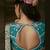 Sage green zari organza with gotta patti  aari work designer saree