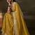 Mustard zari organza with gotta patti  aari work designer saree