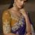 Navy blue zari organza with gotta patti  aari work designer saree