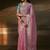 Baby pink zari organza with gotta patti  aari work designer saree