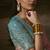 Baby pink zari organza with gotta patti  aari work designer saree