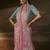 Baby pink zari organza with gotta patti  aari work designer saree