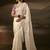Off white zari organza with gotta patti  aari work designer saree