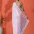 White embellished striped printed digital printed satin saree with blouse piece