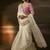 Off white zari organza with gotta patti  aari work designer saree
