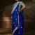 Blue zari organza with gotta patti  aari work designer saree