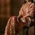 Light orange zari organza with gotta patti  aari work designer saree