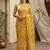 Yellow printed sarees blouse piece