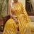 Yellow printed sarees blouse piece