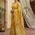 Yellow printed sarees blouse piece