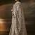 Beige zari organza with gotta patti  aari work designer saree