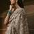 Beige zari organza with gotta patti  aari work designer saree