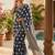 Blue printed bandhani sarees