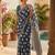 Blue printed bandhani sarees