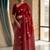 Maroon printed sarees with blouse piece