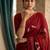 Maroon printed sarees with blouse piece