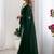 Green shimmer chiffon sequence embroideried border blouse piece & sarees