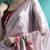 Pink floral printed & embroidered gotta patti saree