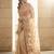 Beige embellished embroidered sequinned sarees with unstitched blouse piece