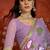 Lavender floral embroidered  georgette saree