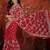 Red bandhani embroidered  georgette saree