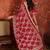 Red bandhani embroidered  georgette saree