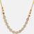 Gold plated kundan white beaded choker necklace