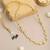Gold plated kundan white stones choker necklace